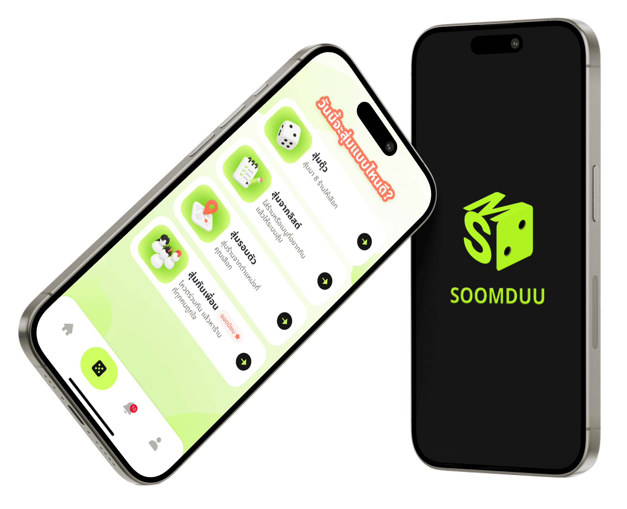 Soomduu app mockup on iPhone